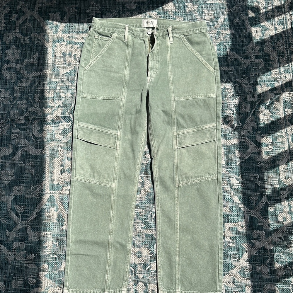 Agolde light green wide leg Jean size 30